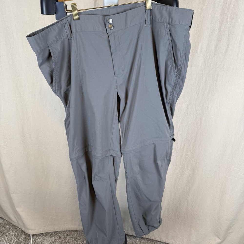 Columbia Womens Gray Convertible Pants‎ Sz 22W Omni Shield SPF Stretch Travel